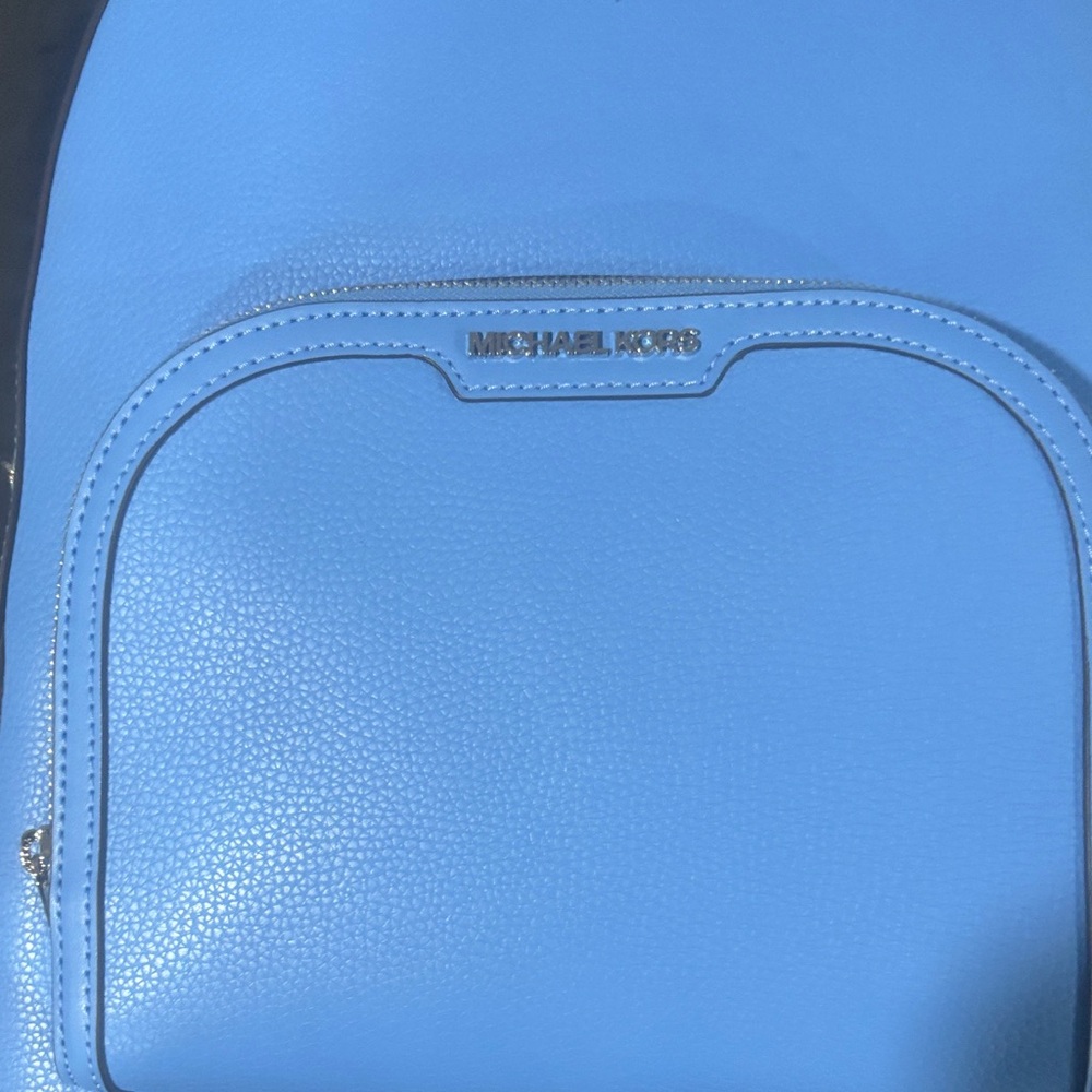 Michael Kors Light Blue Pebbled Leather Crossbody